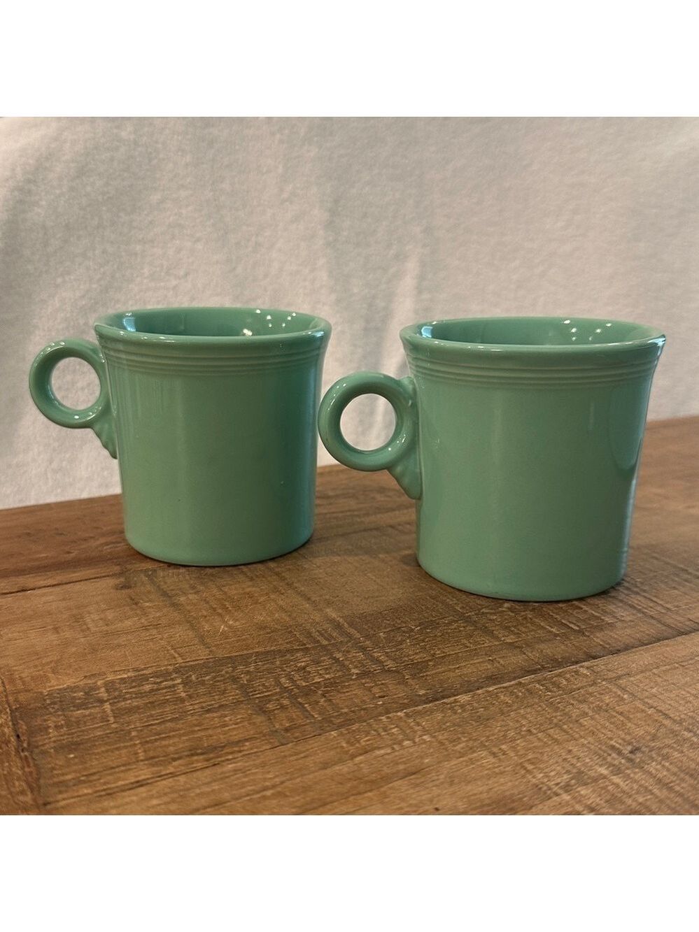 Fiesta Sea Mist or Light Green Mug with the Fiesta Classic Ring Handle Vintage